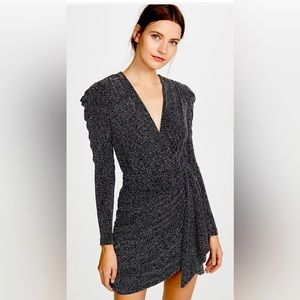 SIMKHAI
Glitter Jersey Deep V Mini Dress